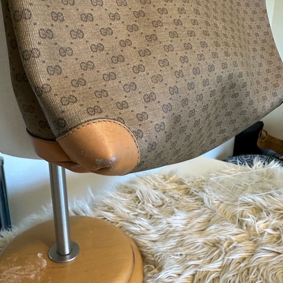 Authentic Vintage Gucci Interlocking GG Monogram Sherry Web Shopper Tote Bag - Picture 5 of 14